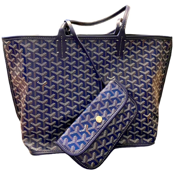 Goyard Goyardine White Anjou GM Reversible Tote Bag Silver Hardware